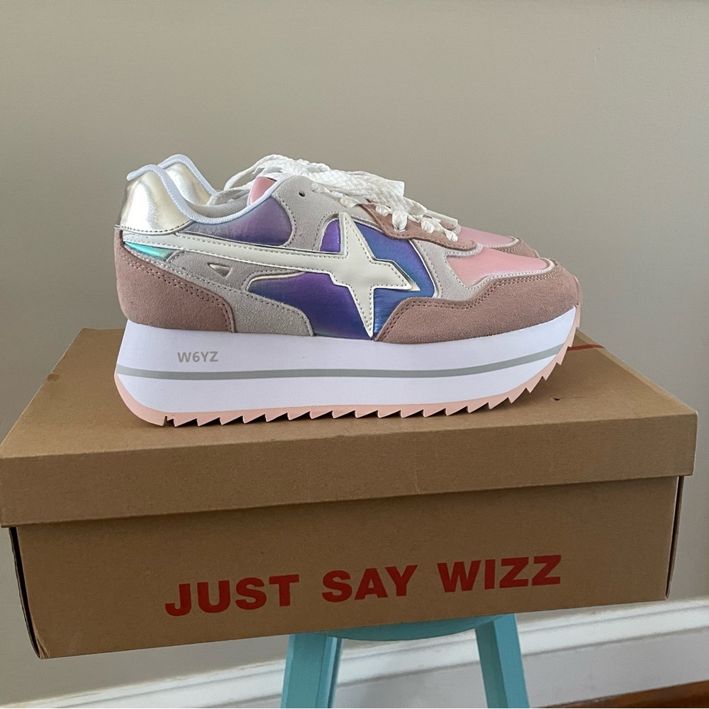 W6YZ Deva Sneaker Suede Iridescent Nylon Women’s  39 NEW 0011017405.15.1M24 - Picture 7 of 7